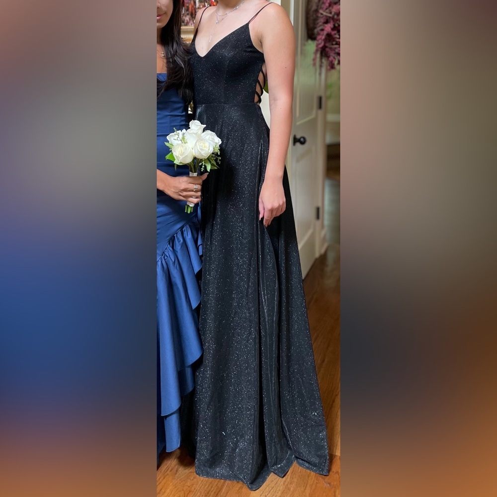 Sparkly black prom dress